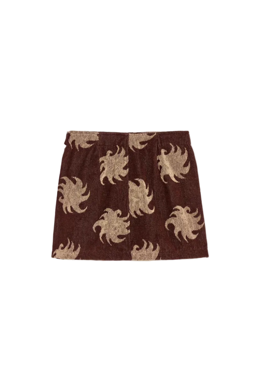 Mocha Ember Cove Wrap Skirt