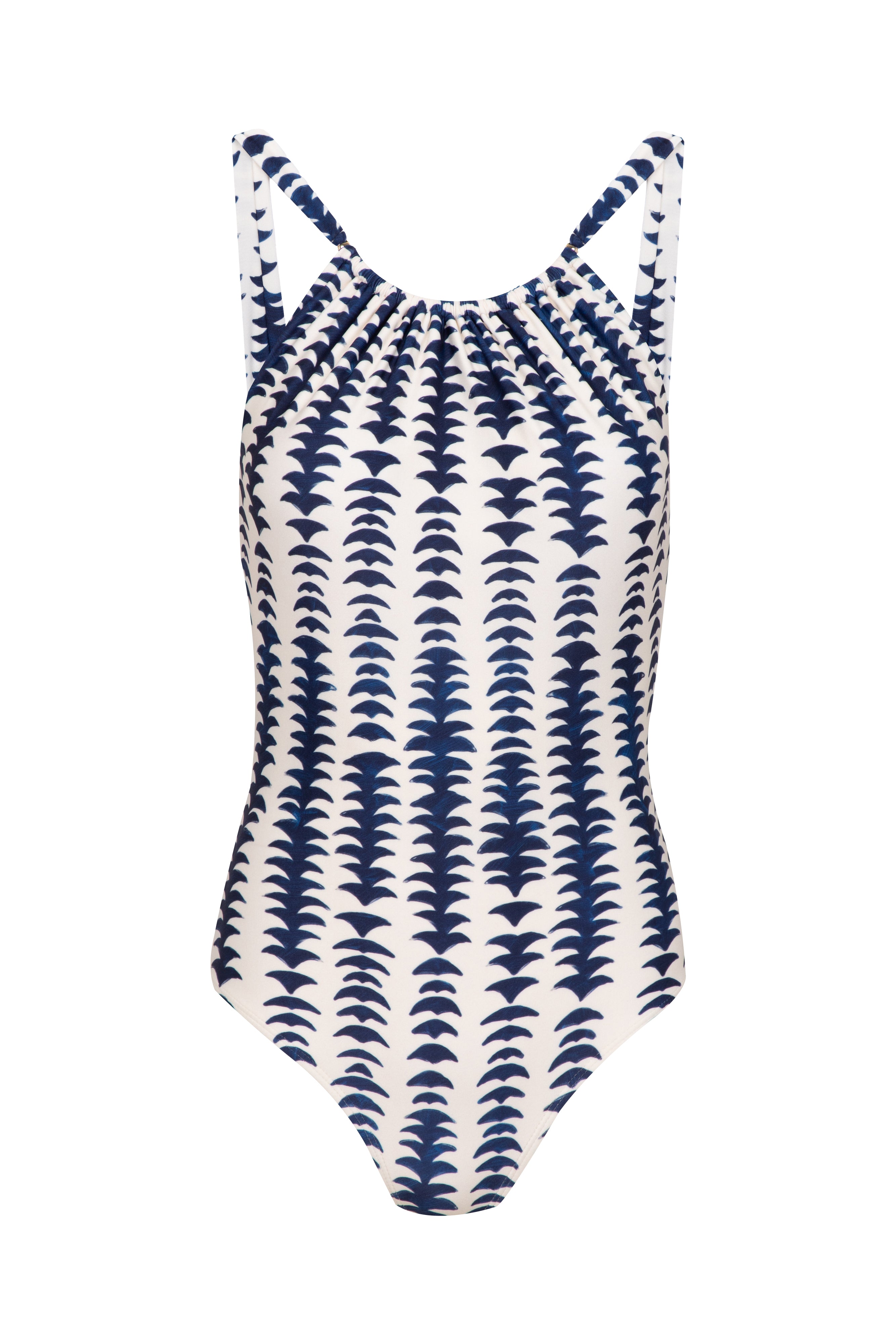 High Neck Frilled One Piece
