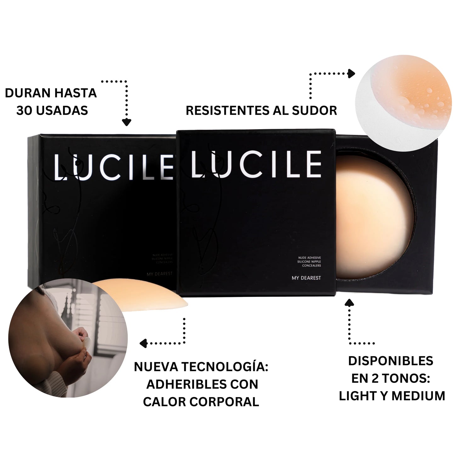 Nipple Concealers No Adhesivos Medium