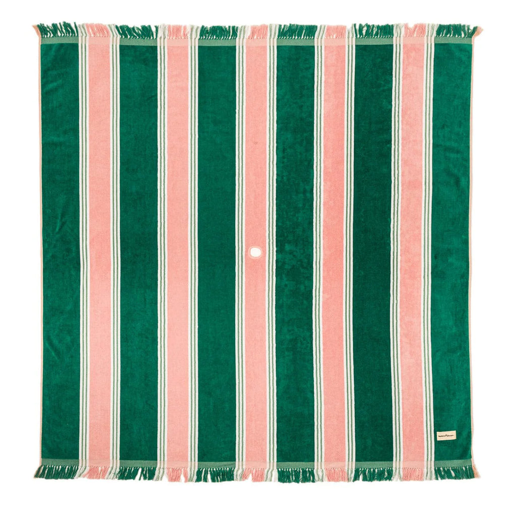 The Beach Blanket - Bistro Green Stripe