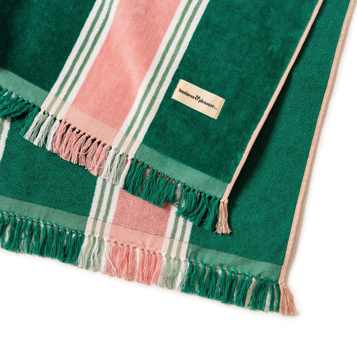 The Beach Blanket - Bistro Green Stripe