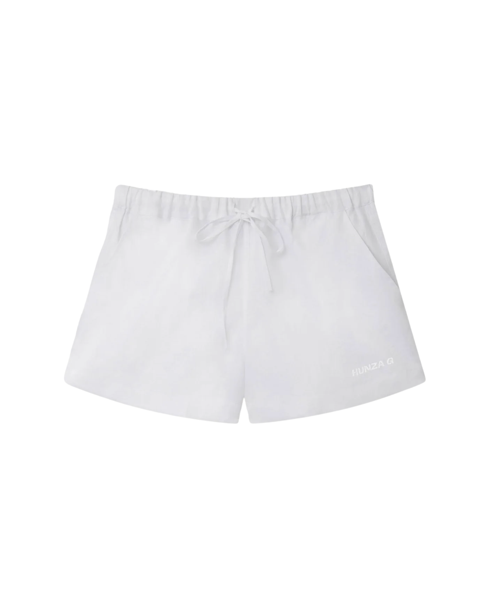 Embroided Linen Shorts