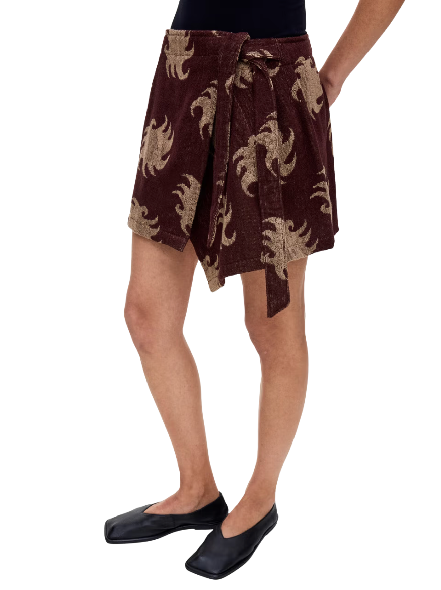 Mocha Ember Cove Wrap Skirt