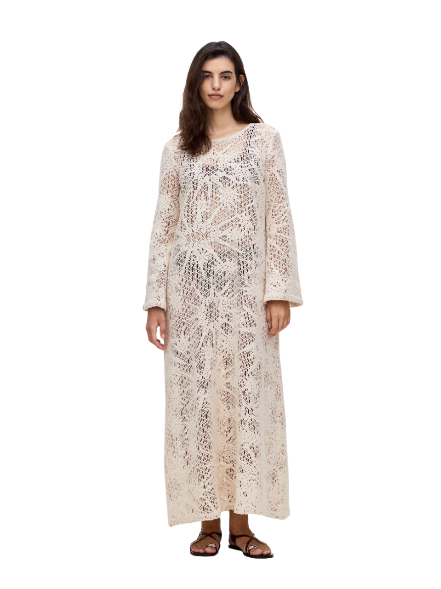 Ecru Astrea Grace Crochet Dress