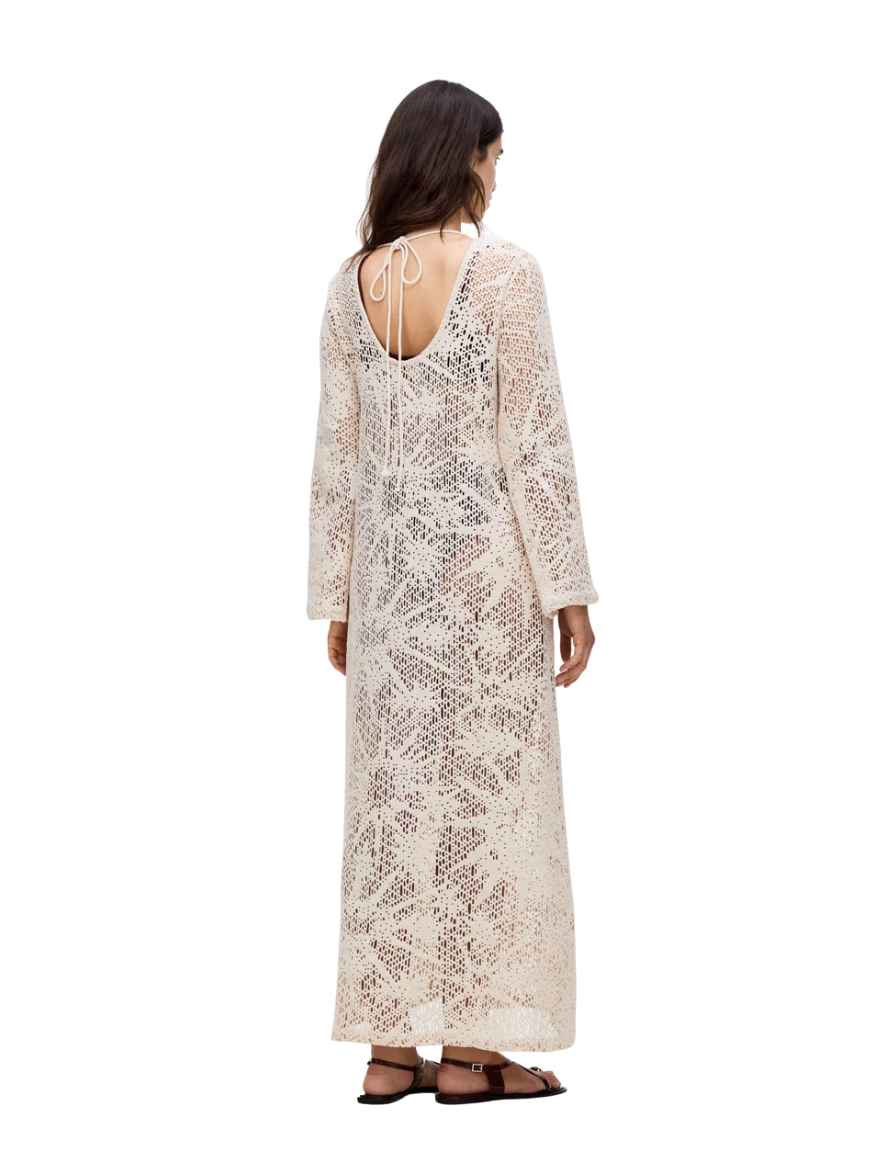 Ecru Astrea Grace Crochet Dress