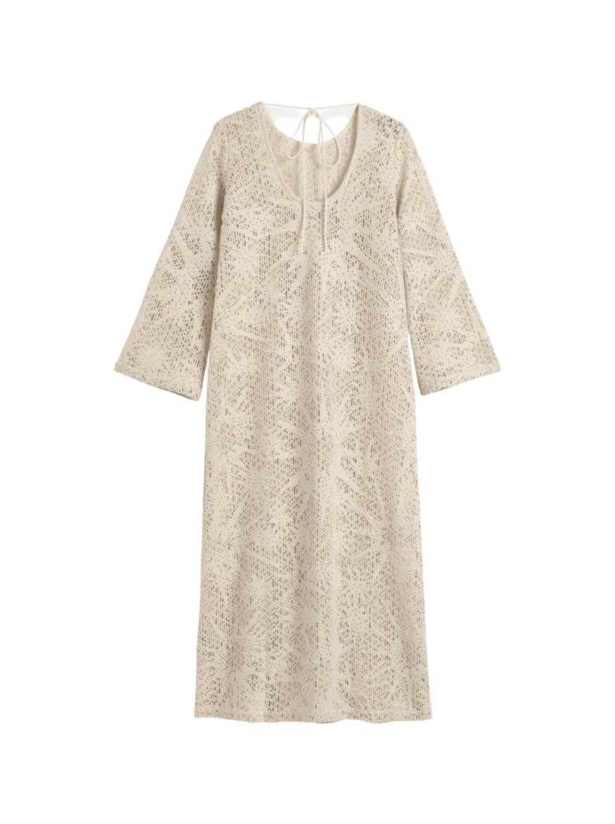 Ecru Astrea Grace Crochet Dress