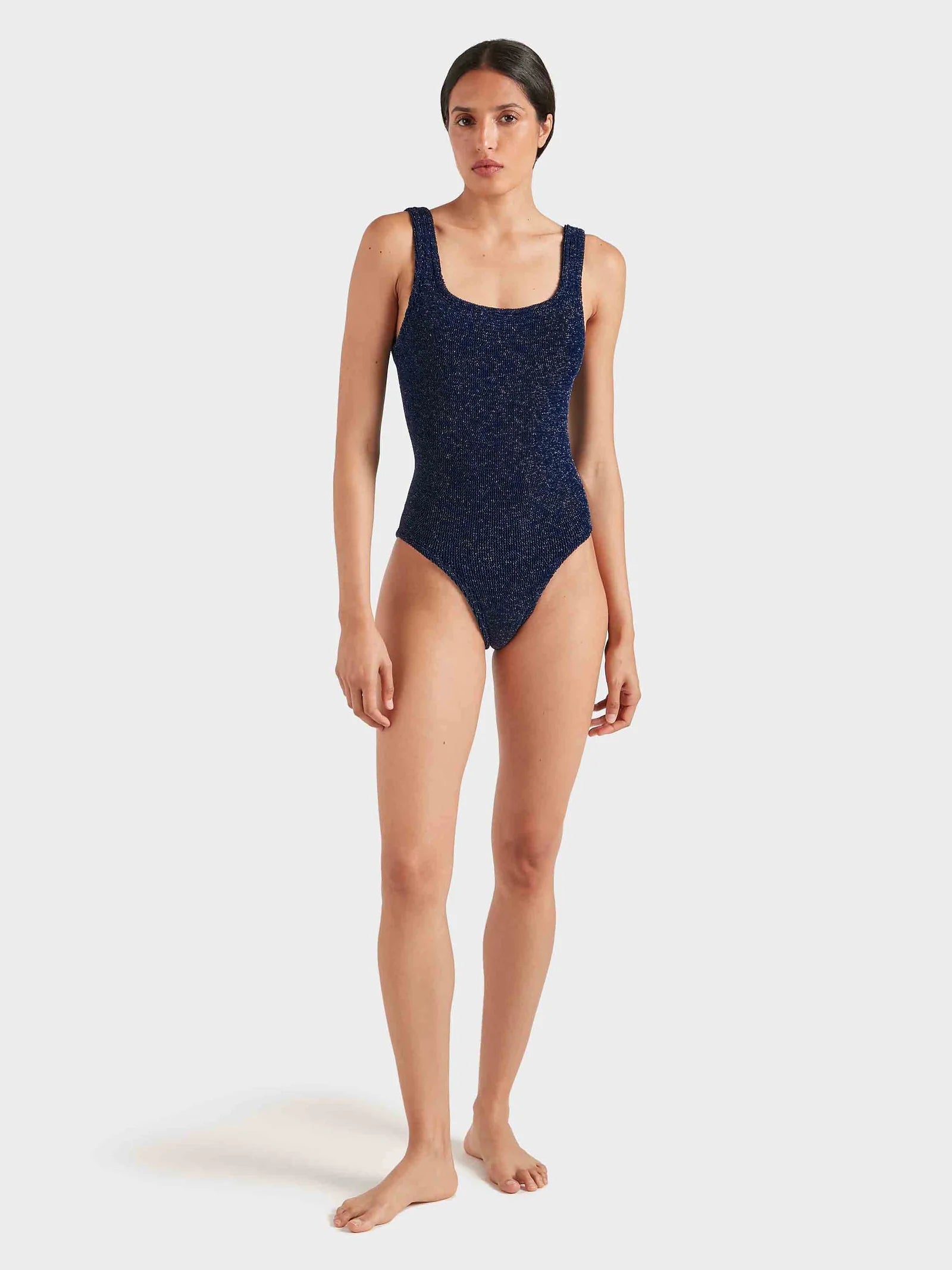 Square Neck Swim Lurex
