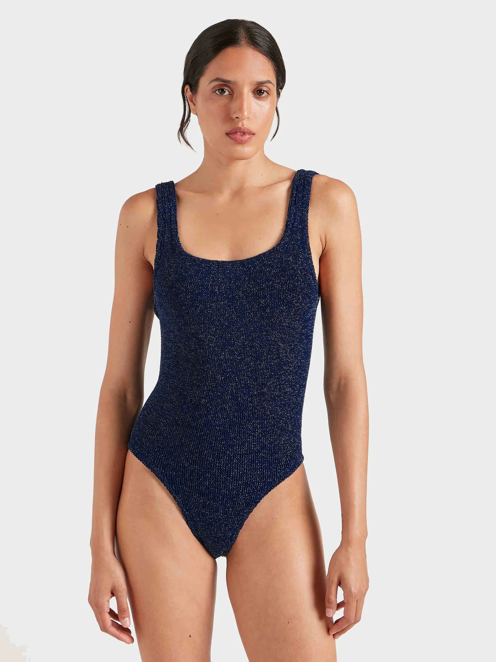 Square Neck Swim Lurex