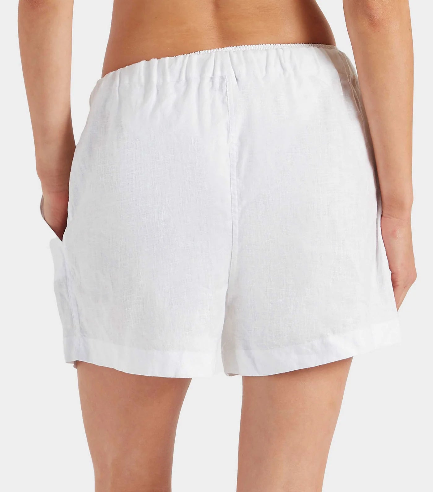 Embroided Linen Shorts