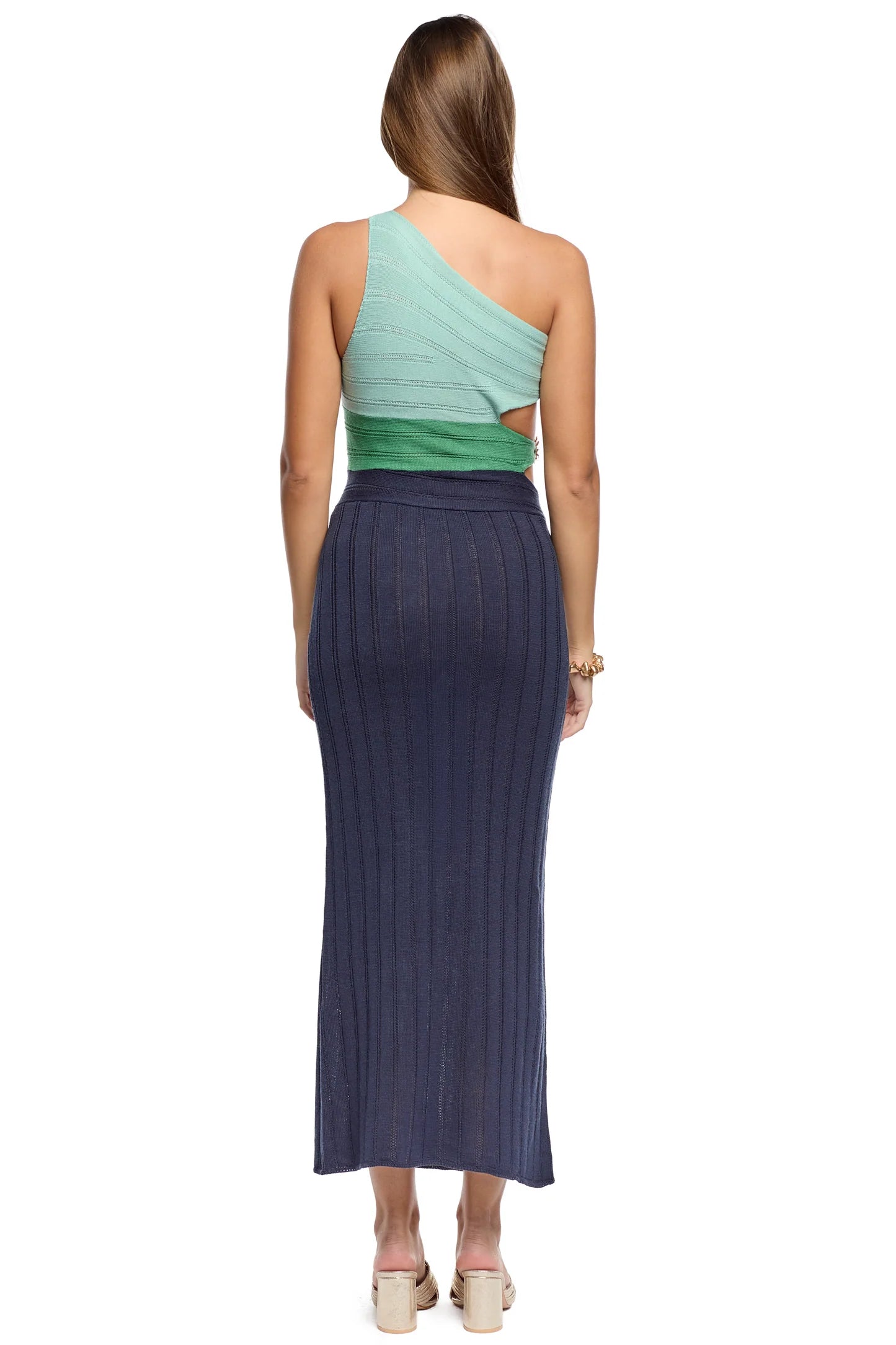 Lauren Colorblock Blue Dress