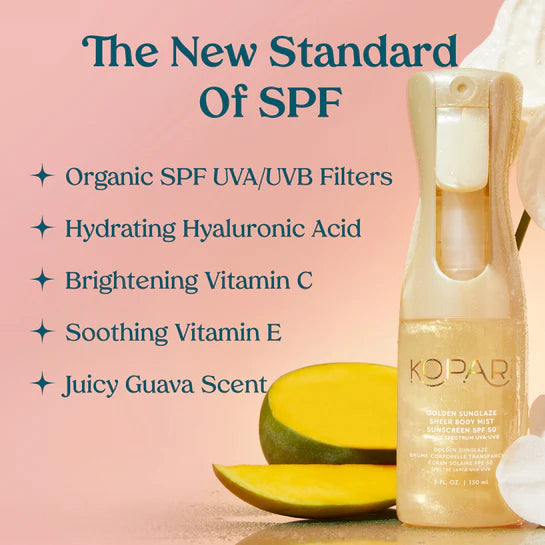 Golden Sunglaze Sheer Body Mist Sunscreen SPF 50