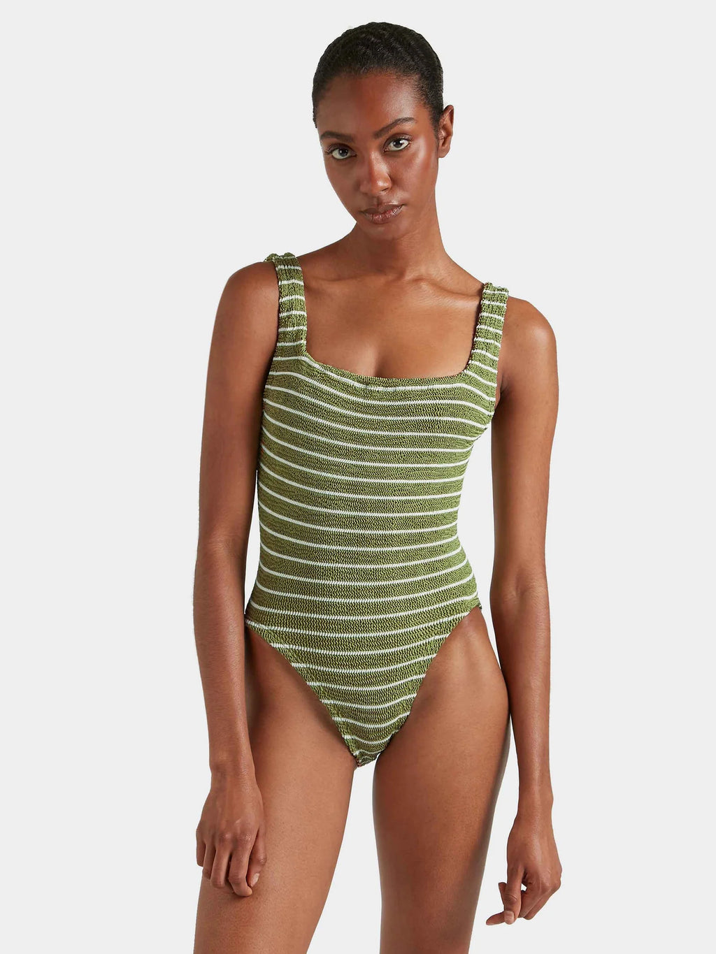 Square Neck Swim Stripe