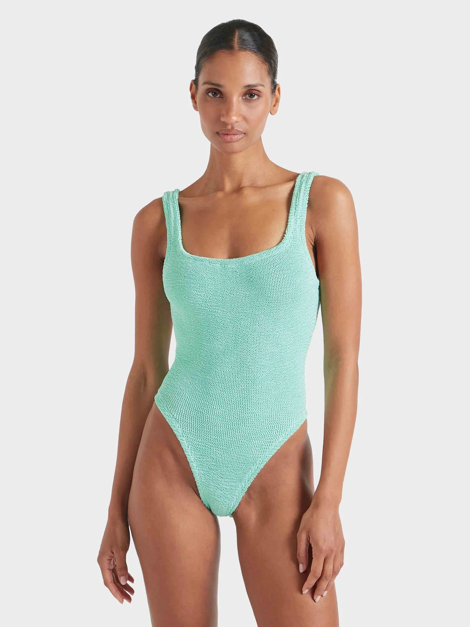 Square Neck Swim Metallic