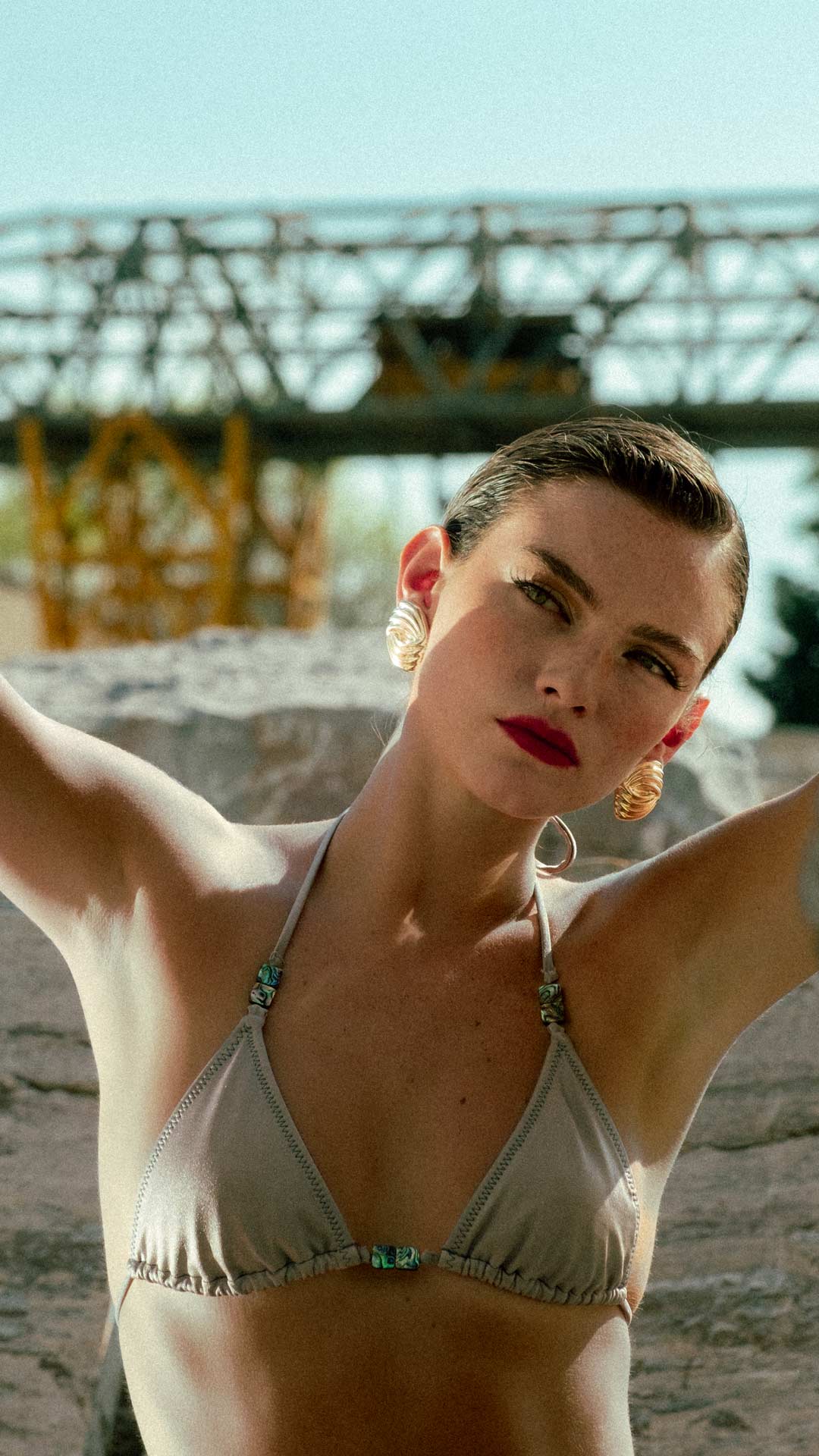 Creta Abalone Silver Bikini Top