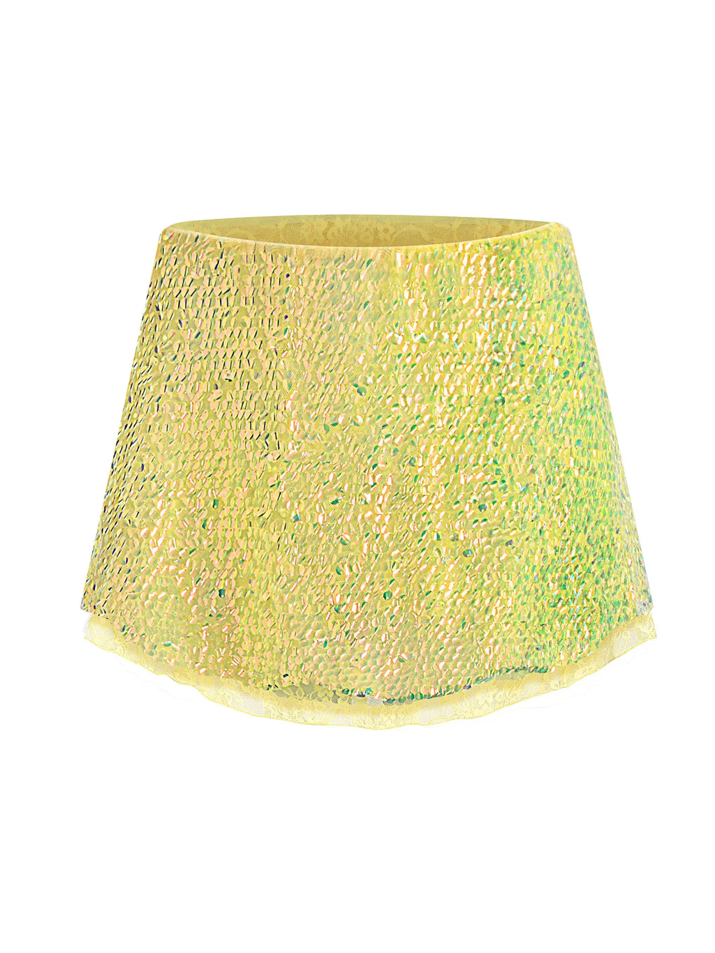 Ipanema Sequin And Lace Mini Skirt